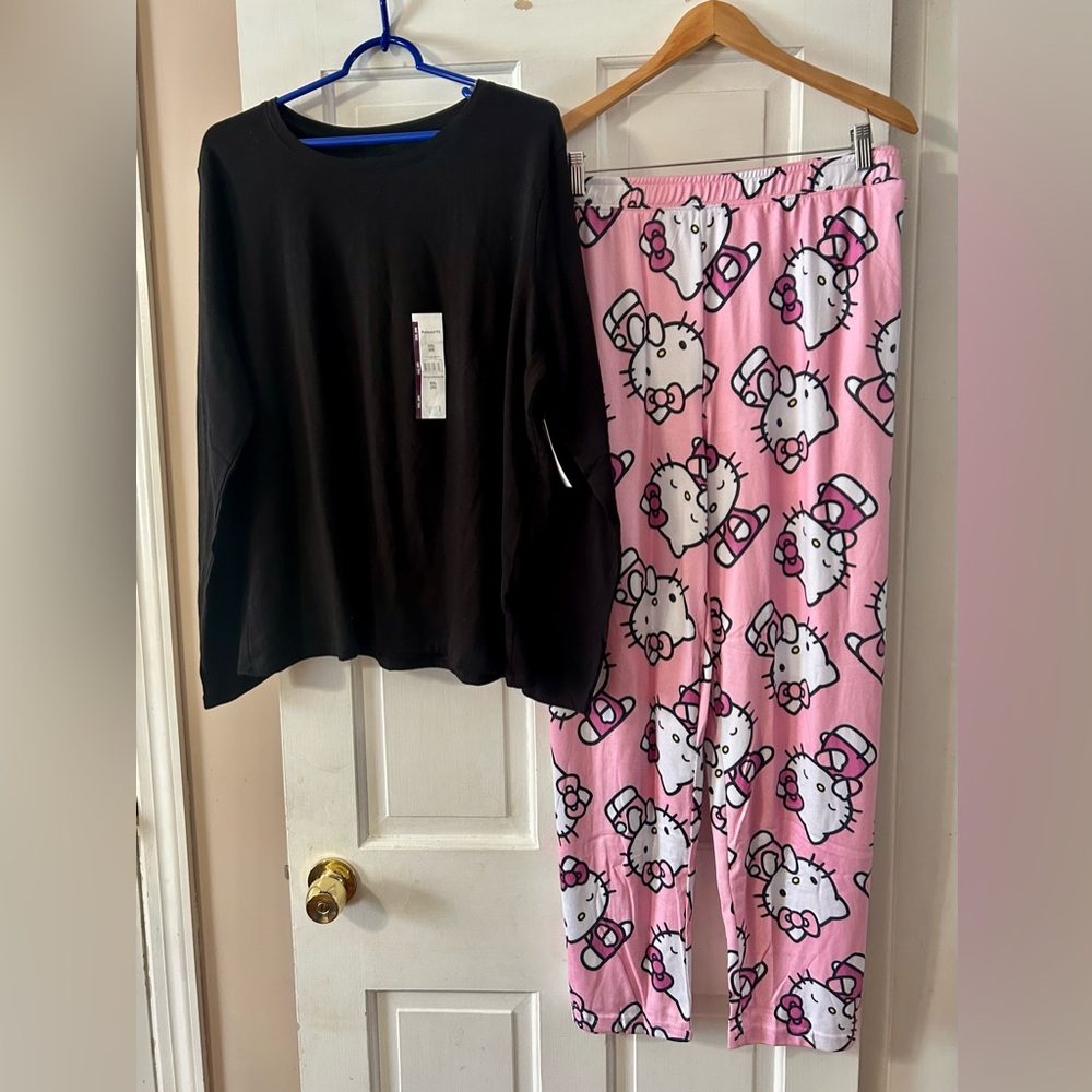 Womens Sanrio Hello Kitty Pajama Pants w/ Shirt 2x - Picture 3 of 6